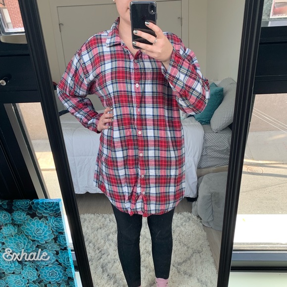 Vintage Plaid Flannel Dress - Picture 5 of 8